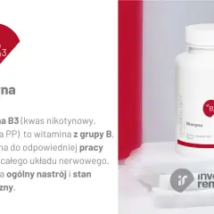 Witaj w świecie witaminy B3! Suplement Niacyna wspiera pracę mózgu i układu nerwowego, poprawiając nastrój.