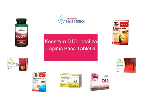 Różne suplementy z koenzymem Q10, w tym Doppel Herz, Swanson i Walmark. Analiza i opinia Pana Tabletki.