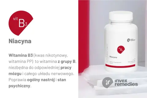 Witaj w świecie witaminy B3! Suplement Niacyna wspiera pracę mózgu i układu nerwowego, poprawiając nastrój.
