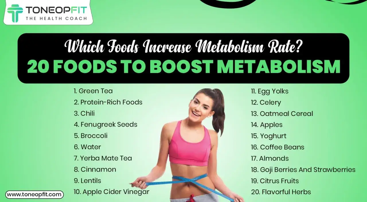 Lista 20 produktów, które przyspieszą Twój metabolizm. Uśmiechnięta kobieta z miarką krawiecką wokół talii.