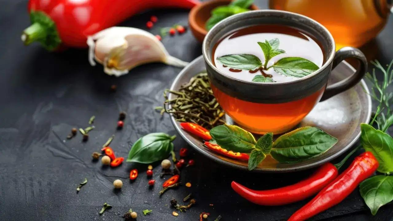 Herbata z miętą i chili, czosnek, pieprz – naturalne produkty przyspieszające metabolizm.